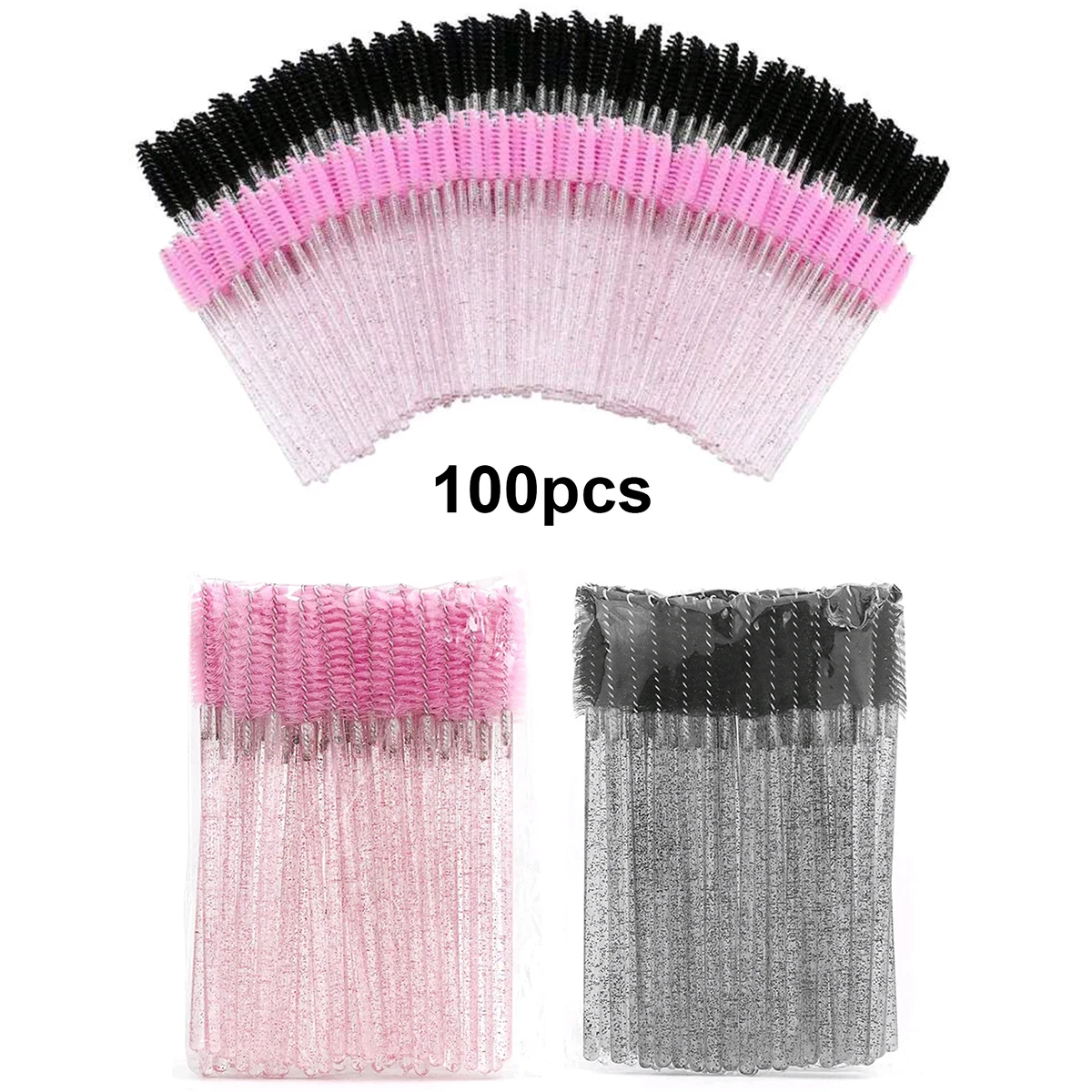 Eyelash Extension For Beginners - 100 brosses à cils jetables pour