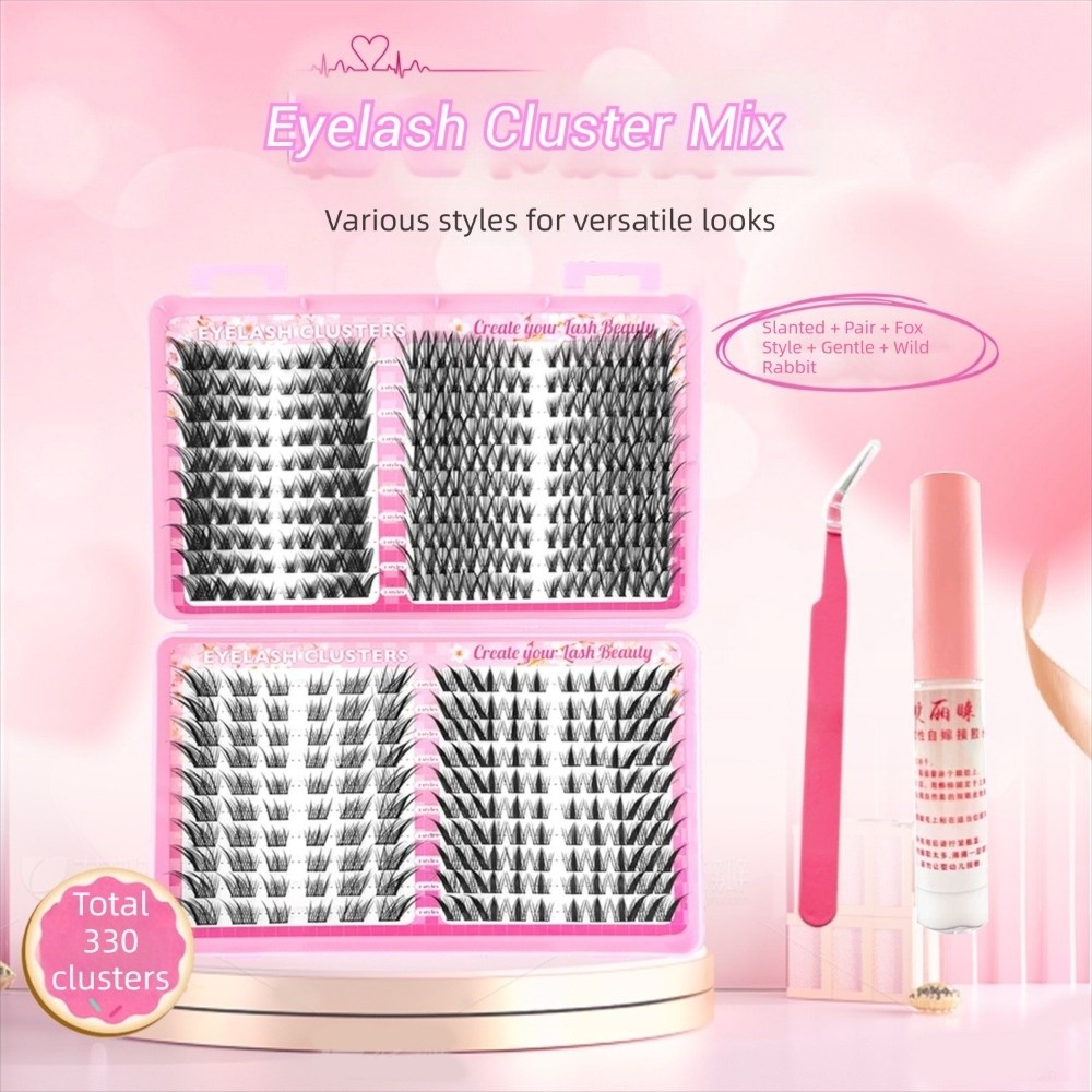 Eyelash Extension Natural Look - Cils artificiels effet naturel chaud, noirs,