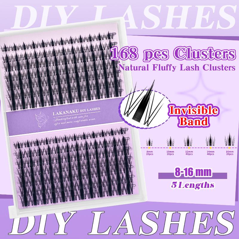 Eyelash Extension For Beginners - Cils naturels en grappe, individuels, volumineux,
