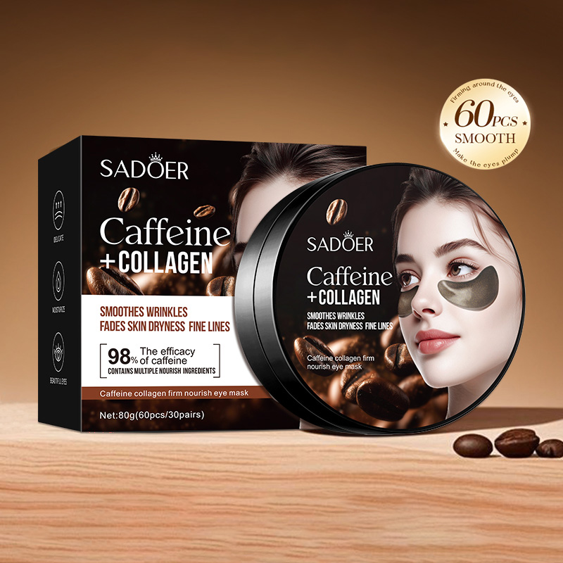 Eye Pad Collagen - 60 pièces SADOER caféine cristal collagène