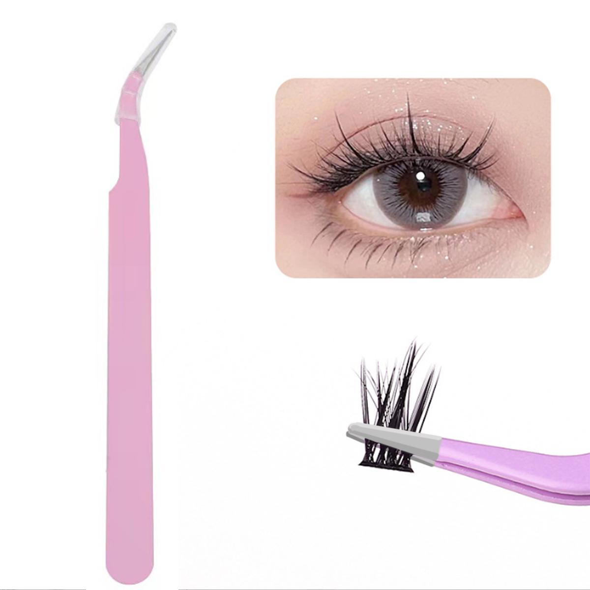 Eyelash Extension Process - Pincettes à faux cils de précision