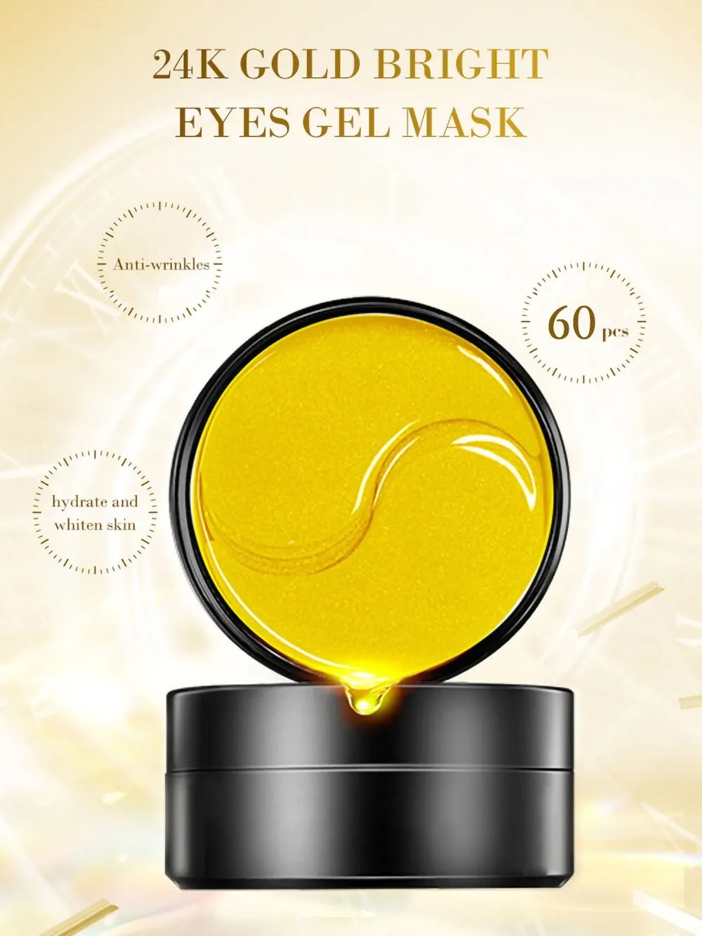 Masque hydratant doré pour les - Eye Pad Collagen avis et prix